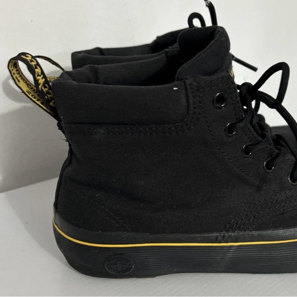 Dr Martens Docs Allana Black Canvas High Top Sneakers Boots Shoes-Womens 7 - Picture 3 of 9